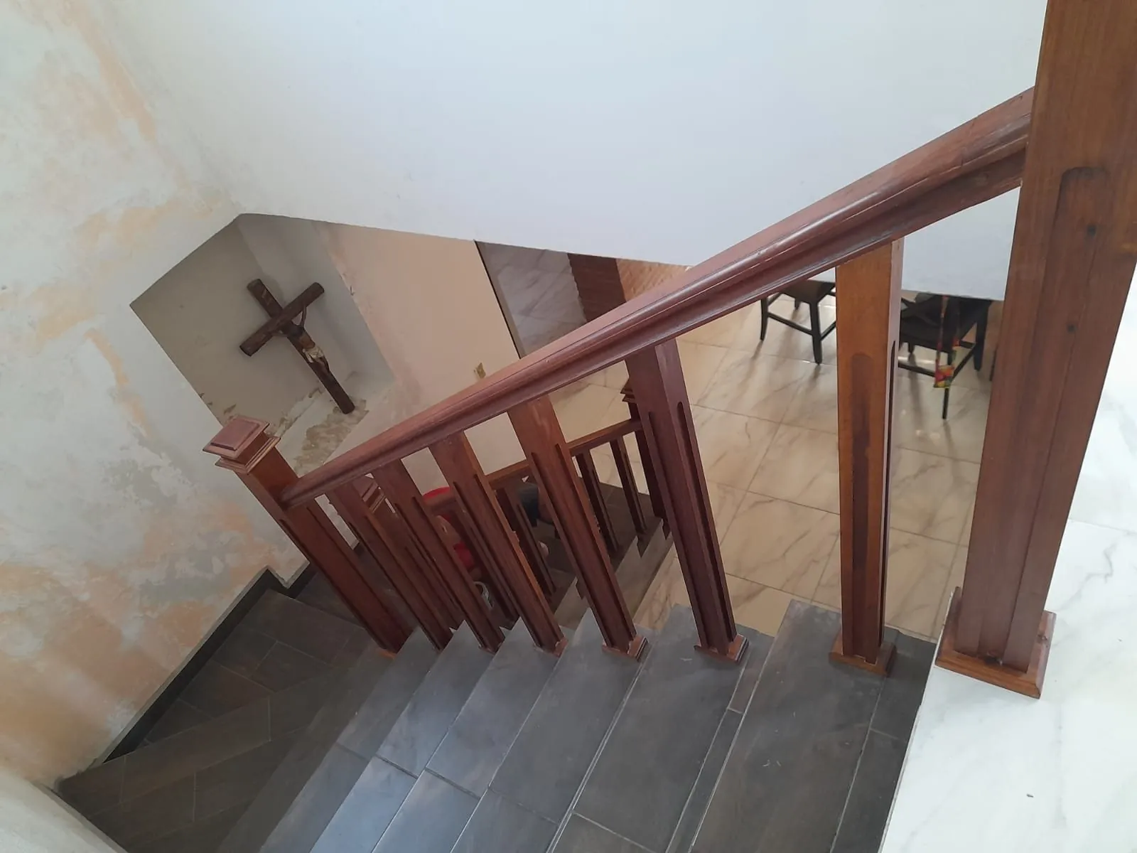 Barandal de postes en escalera de dos tramos — foto 2